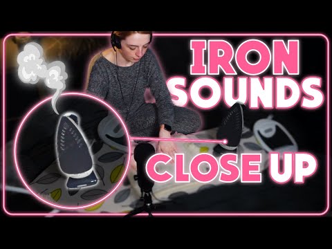 [ASMR] Super Close Up Ironing Sounds | Steam Iron on Clothing asmr 💨