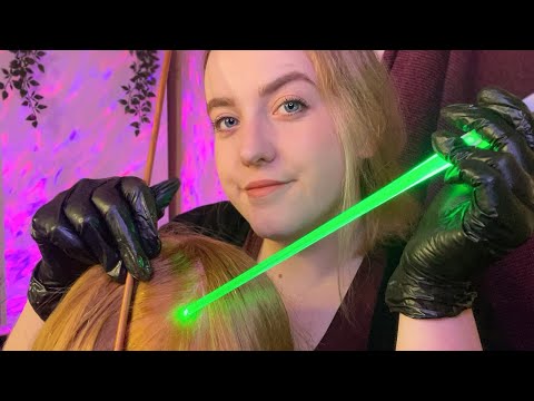 ASMR | Teaching you - Scalp Examination & Treatment Role Play [Gloves, Scratching & lights]