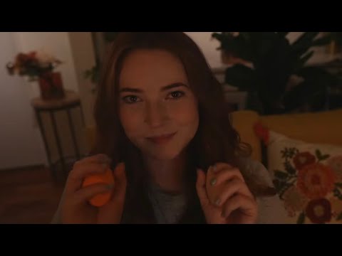 ASMR Unintelligible Whispers & Tingly Triggers (low light)