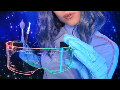 ASMR Cranial Nerve Exam in Space Part 2 (Face Treatment, General Checkup, Eye and Ear Examination)