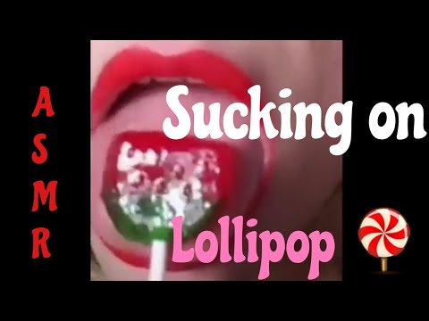 Asmr Watermelon lollipop (extreme closeup)
