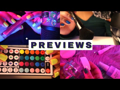 ASMR Previews Compilation 2021 Part 1- includes lofi asmr, crinkles, face brushing, build up tapping
