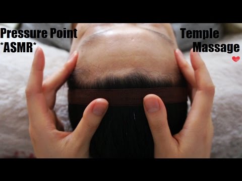 ASMR TEMPLE + FOREHEAD MASSAGE FOR TENSION HEADACHES + MIGRIANE RELIEF (VISUAL AID + LOOPED)