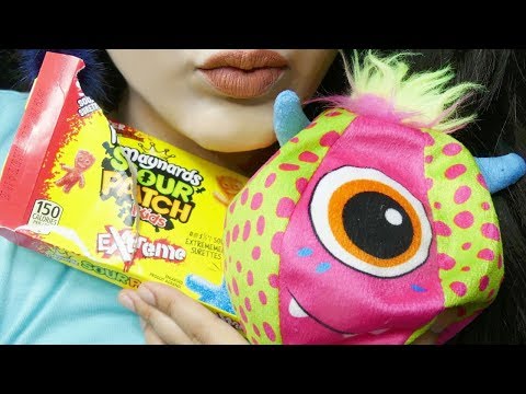 ASMR Eating Sounds Candy Sour Patch Kids + Kisses