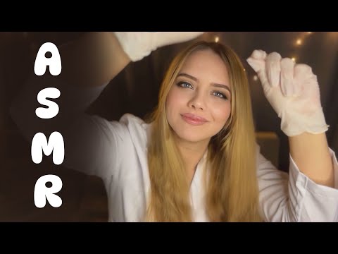 ASMR Gentle Head Exam And Delicate Massage In Latex Gloves For Your Best Relaxation