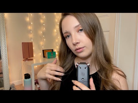 ASMR| Tascam Close Whisper (brushing, gentle blowing, mouth sounds)✨
