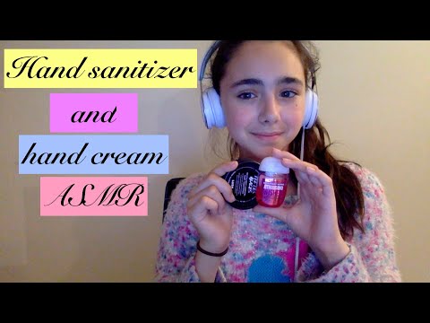hand sanitizer and hand cream ASMR
