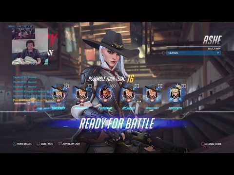 Overwatch NEW HERO ASHE 1st Time letsplay LIVE