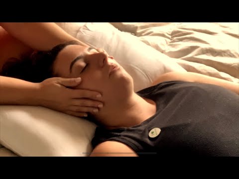 [ASMR] Relaxing Light Touch Massage + Face Brushing (Whisper)