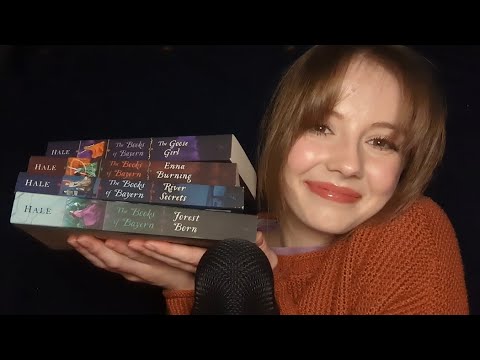ASMR | Reading Books ✨🌛✨ (whispers, page turning, mouth sounds)