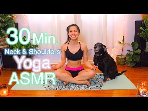 ASMR 🧘‍♀️ 30 Minute Neck and Shoulder Yoga w/ Fairy Char *Soft Spoken