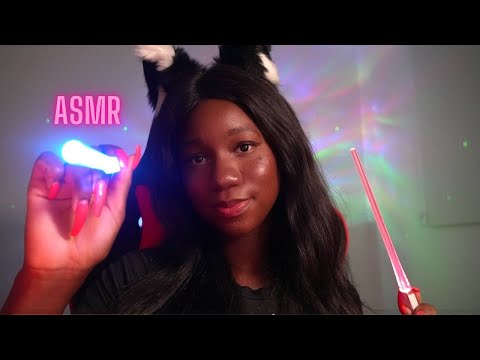 ASMR Light Triggers Only  (BRIGHT Lights & Mouth Sounds)