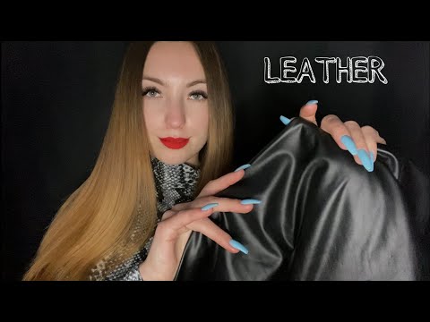 ASMR | LEATHER tapping and scratching with pants, boots…💤