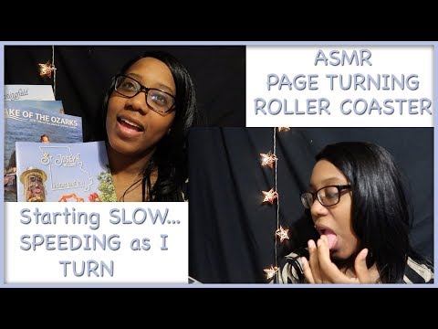 ASMR | PAGE TURNING ROLLER COASTER with FINGER LICKING #16