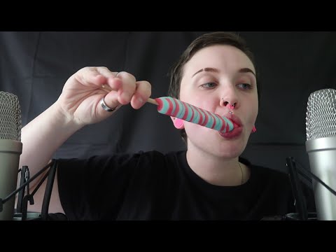 ASMR Twisty unicorn [?] lollipop mouth sounds