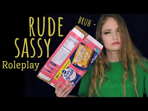 ASMR | Rude Receptionist Judges Your Recycling (paper sounds, tapping)