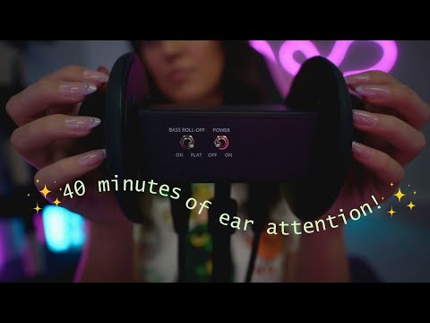 ASMR 40 Minutes of Personal Ear Attention 😌👂 (no talking)
