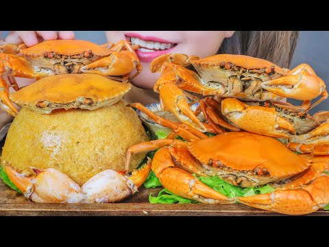 ASMR EATING VIETNAMESE CRAB STICKY RICE X BOILED CRAB , EATING SOUNDS | LINH-ASMR