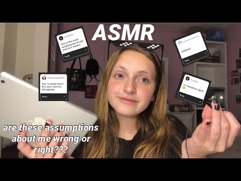 ASMR Reading Your ASSUMPTIONS About Me *TEA!