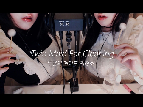 (SUB)ASMR TWIN MAID's EAR CLEANING RP 쌍둥이 메이드 귀청소