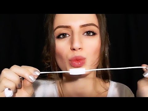 ASMR Mic Nibbling/ Lipgloss Application/ Kisses & Mouth Sounds 💋