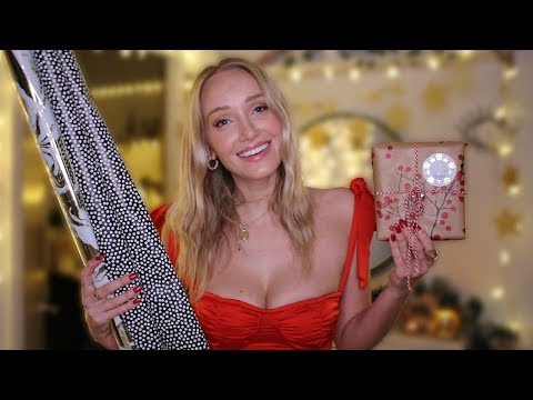 ASMR Wrapping Presents! 🎁 💕 (cutting, paper sounds, tape, whispers...)
