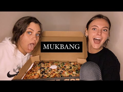 ASMR | Pizza Mukbang and Answering YOUR Questions with Maggie