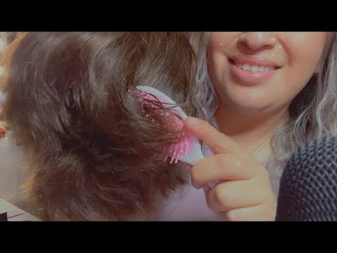 ASMR lots & lots of hair brushing- very satisfying 😴| Vlogmas Day 23