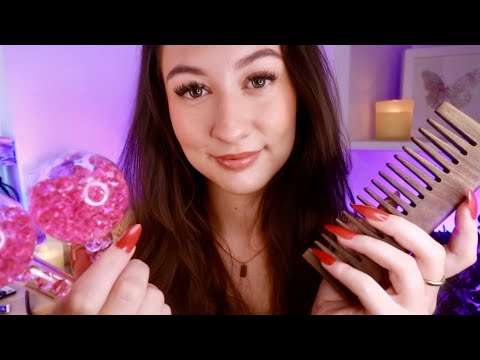 ASMR Friend Helps You Sleep FAST ✨ hair play, skincare, guided meditation & personal attention