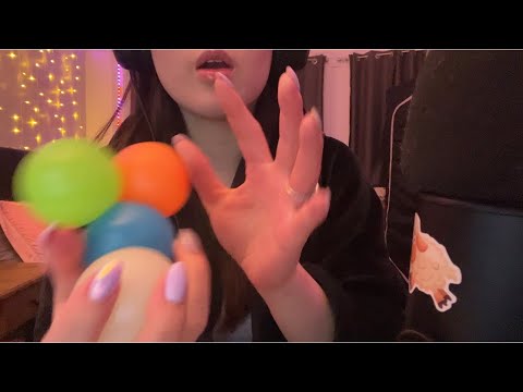 ASMR fast and agressive (head massage, mic triggers, tapping 👛📦, sticky balls)
