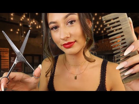 ASMR Most RELAXING Haircut & Shampoo Treatment ✂️ ~ layered sounds roleplay for sleep