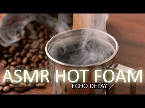 ASMR - HOT Foam of Coffe/Hot chocolate. Binaural ear to ear Echo Delay for SLEEP.
