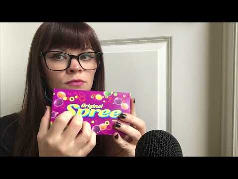 ASMR aggressive SPREE CANDY tapping shaking whispering fast loud hard satisfying tingles