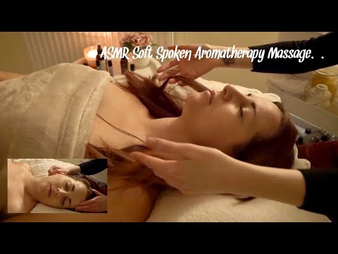 ASMR Relaxing Aromatherapy Face, Neck, Ear & Scalp Massage | Soft Spoken massage for natural sleep.