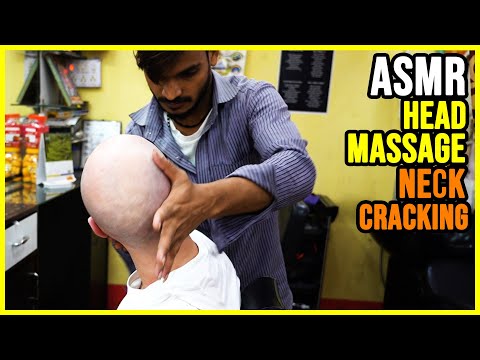 ASMR HEAD and BACK MASSAGE with NECK CRACK and GREAT ARMS TREATMENT | INDIAN BARBER