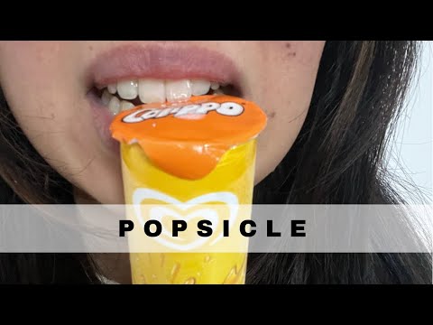 ASMR licking popsicle | mouth sounds (no talking)