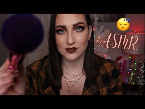 ASMR | Face Brushing & Hand Movements (With Fluffy Mic Sounds)😴