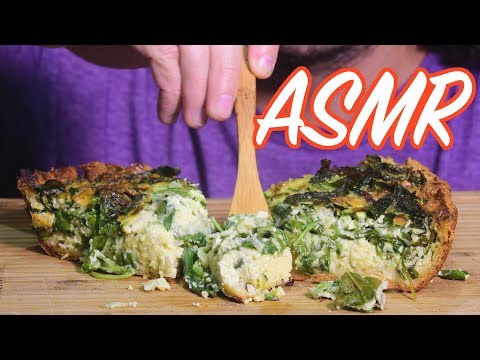 ASMR Cheesy Veggie Quiche ! ( SOFT EATING SOUND) 계란찜 먹방