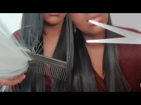 ASMR Hair Cut Roleplay | Brushing| Spray Bottle| Personal attention