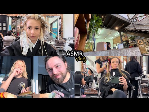 ASMR vlog - Mudei meu cabelo radicalmente, pizzaria com amigas, academia, etc..