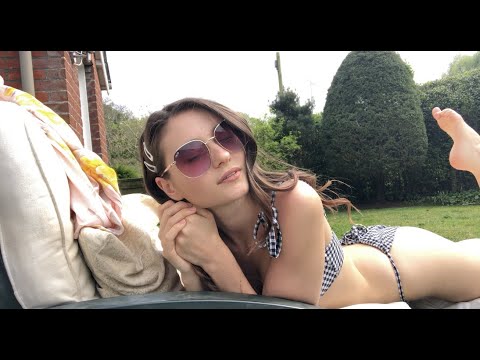 ASMR Girlfriend sunbathes with you ☀️ (Outside noises and day sounds)