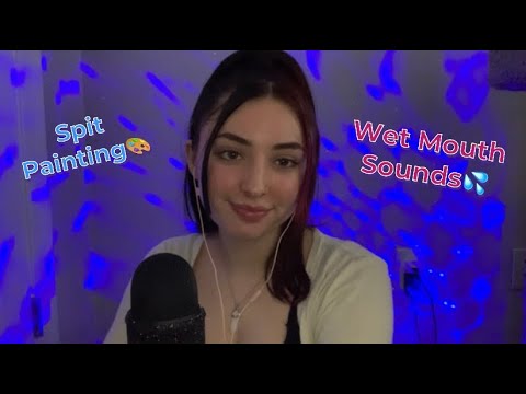 ASMR | Mouth Sounds & Spit Painting ♡