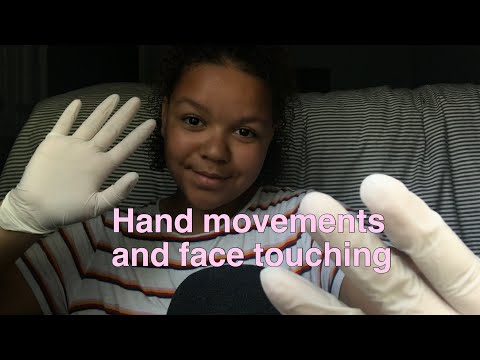 ASMR- face touching and hand movements with latex gloves 💕❤️