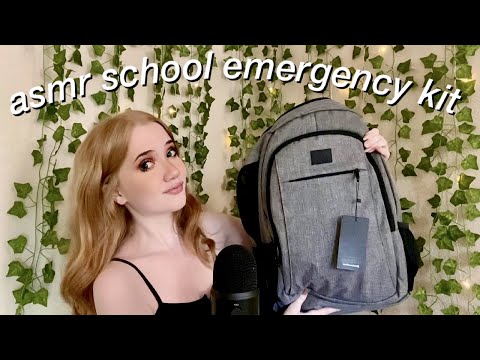 ASMR- whats in my school emergency kit￼
