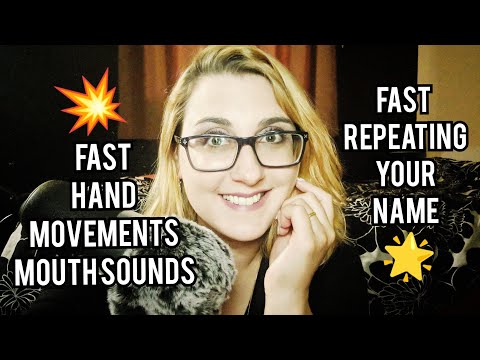 ASMR Fast Saying Your Names (mouth sounds, hand movements, triggers)