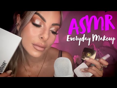 ASMR Doing My Everyday Makeup Routine 45 Minutes Of Whispering
