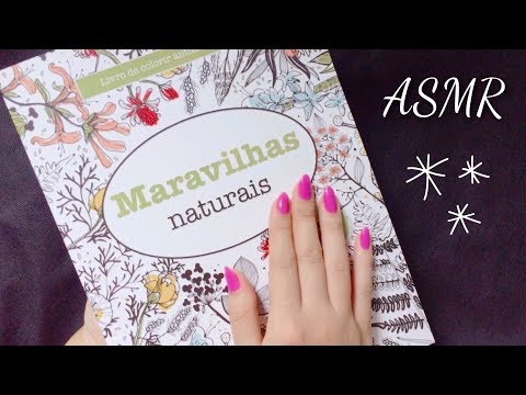 ASMR | Livro de colorir (Intro) Folheando, SCRATCHING & TAPPING