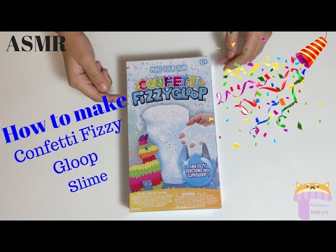 How to make slime: Confetti FizzyGloop Slime Kit | ASMR