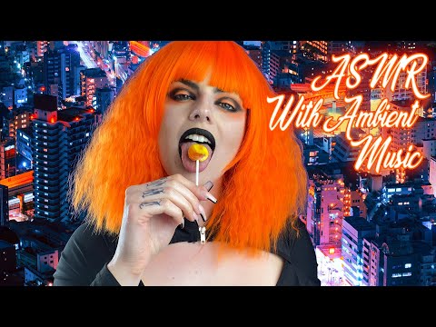 ASMR Goth Leeloo Lollipop Licking | With Talking Intro & Ambient Music | Sucking | Biting | Tapping
