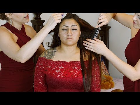 ASMR Brushing Jasmines Super Long Hair w/ Scalp Scratching Sounds